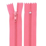 Nylon Zipper, width 3 mm, length 10 cm, autolock, pink color